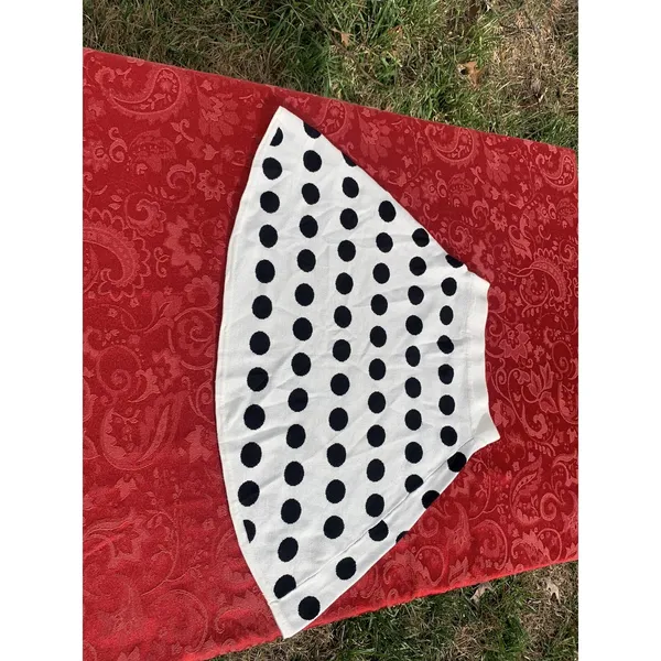 HYPR Women White Black Casual Skirt Small‎ Medium Polka Dot Short Spring Summer - Image 5