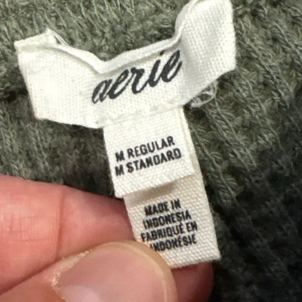 Aerie waffle knit stretchy flare pants size medium - Image 3