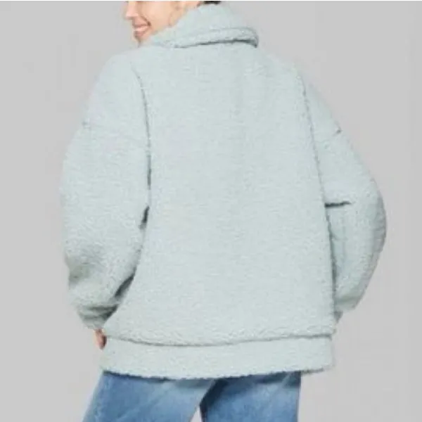 Wild Fable Sherpa Teddy Zip Up Jacket - Image 2