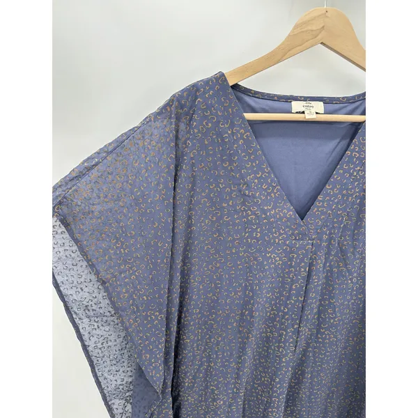 Entro Womens Blue Sheer Oversized Tunic Mini Dress D13391 Size S‎ Boho Fairy - Image 3