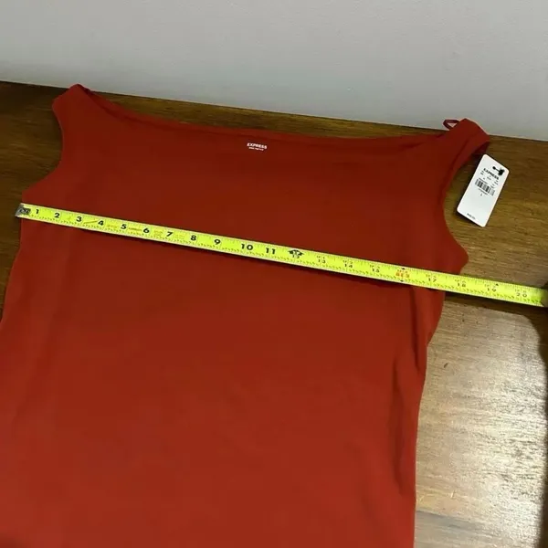 NWT Express Brick color boat neck Thong bodysuit body contour high compression s - Image 4