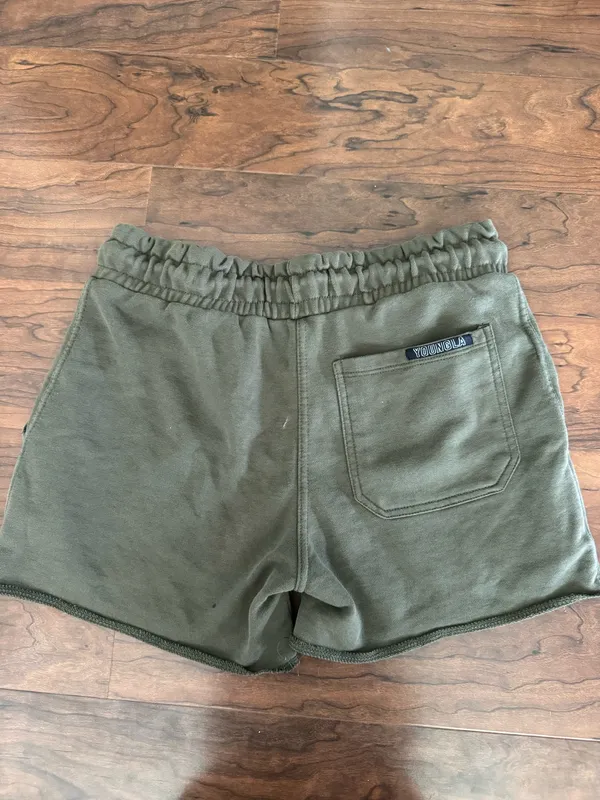 Men’s youngLA olive sweatshorts - Image 2