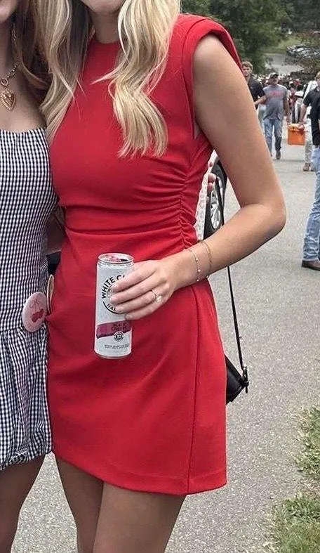 Red game day dress - Image 2