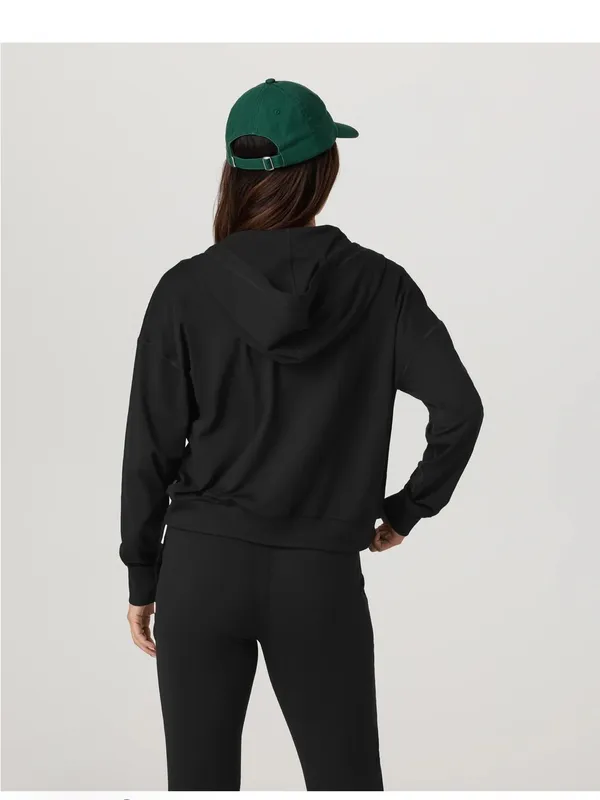 Vuori Women's Halo Modern Full Zip Hoodie Size XL Black Comfy Buttery Soft - Image 4