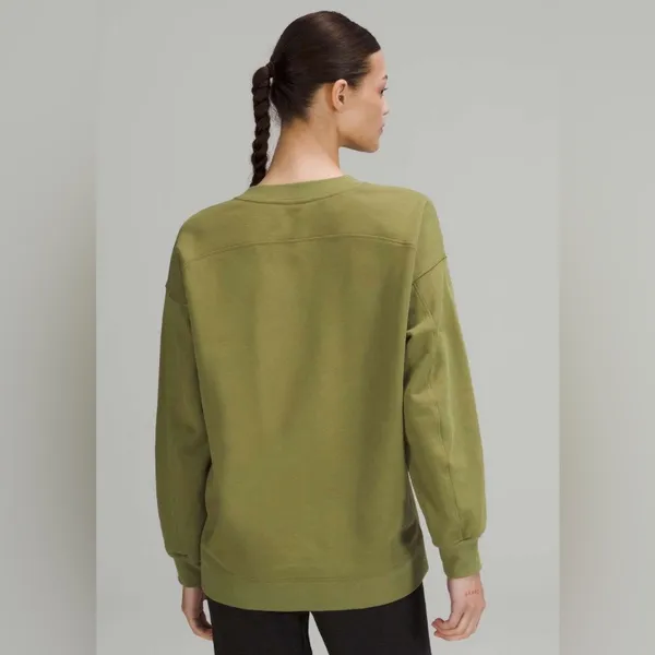 Lululemon Perfectly Oversized Crew Pullover Bronze Green Size 14 - Image 2