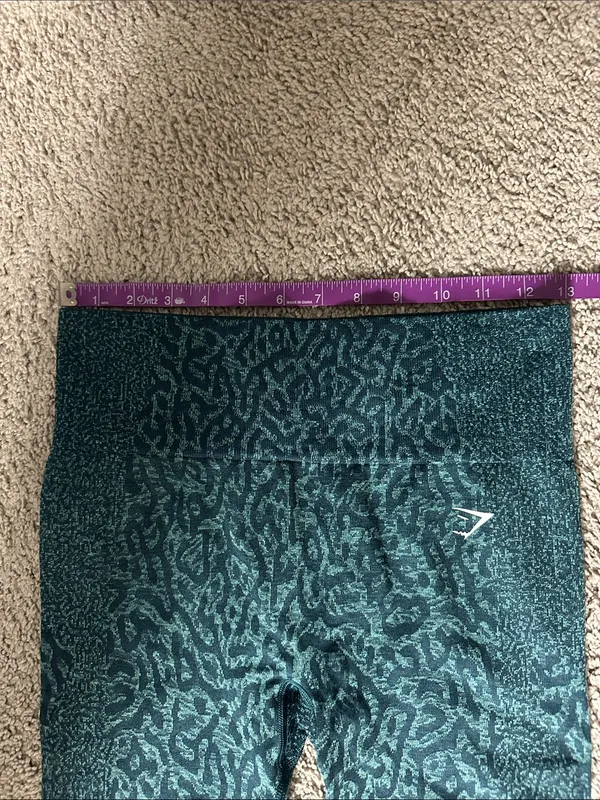Gymshark Vital Seamless Teal Patterned Leggings - Image 6