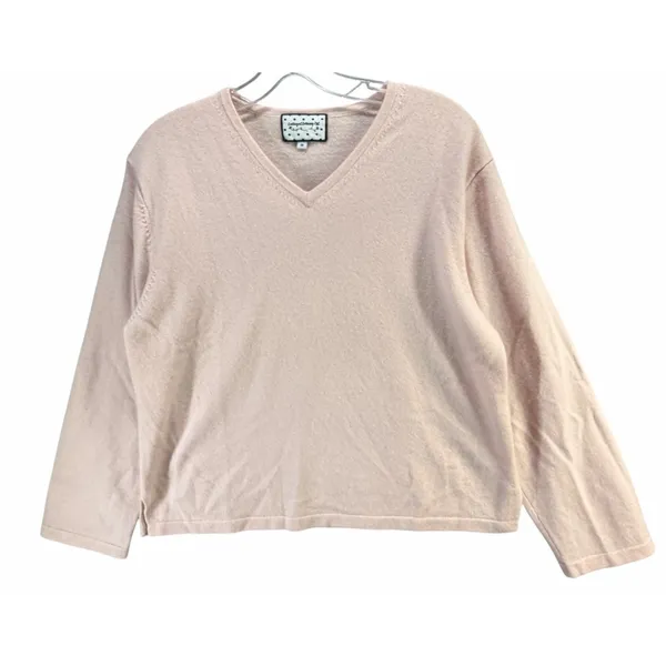 Cottage Clothing Inc Cashmere Sweater Womens M Pink Knit‎ Soft Girl Cozy Luxury - Image 4