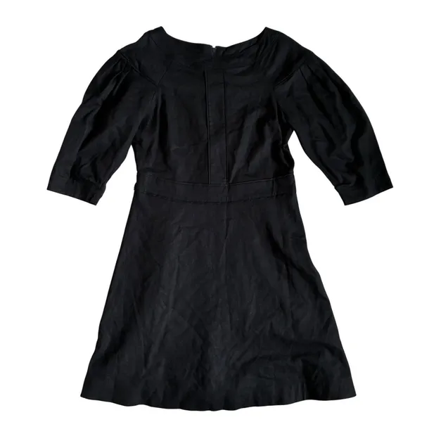 Banana‎ Republic Factory Womens 4 Black Linen Blend Boat Neck Mini Dress NWT - Image 9