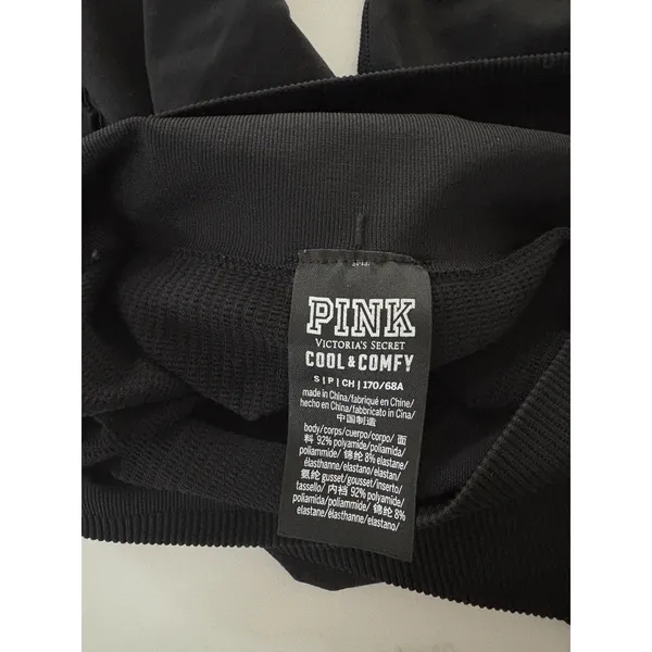 Victoria's Secret PINK Cool & Comfy Seamless Laser Cut Leggings Black Small‎ - Image 6