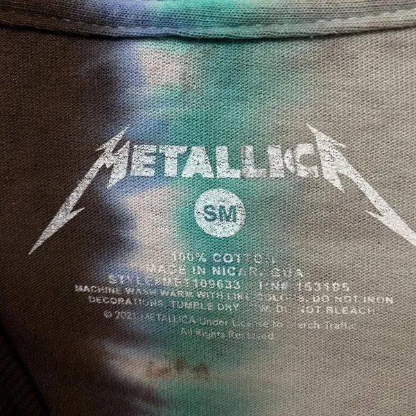 Metallica Split Dye Rock tie dye L/S shirt size small. - Image 4