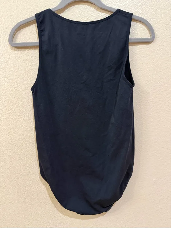 J. Crew Women's V-Neck Sleeveless Tank Bodysuit Black Size M - Image 2