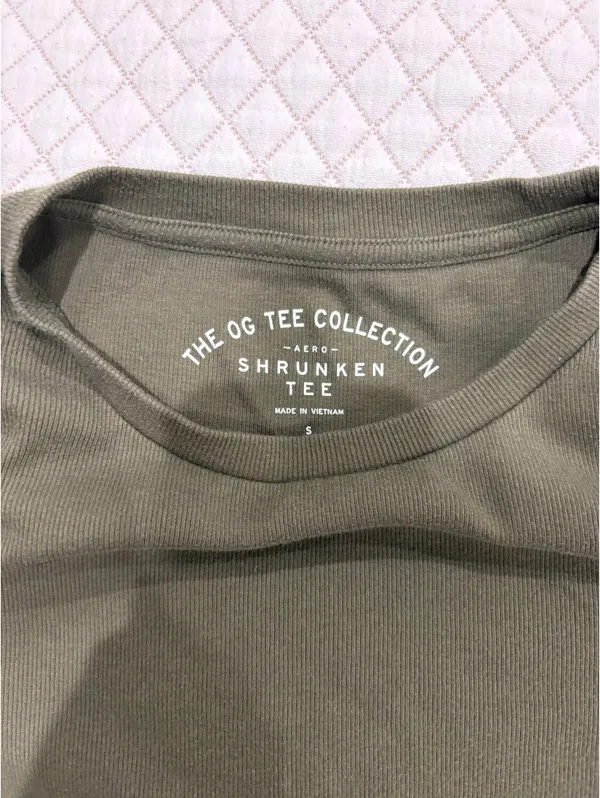 Aeropostale Long sleeve olive top - Image 2