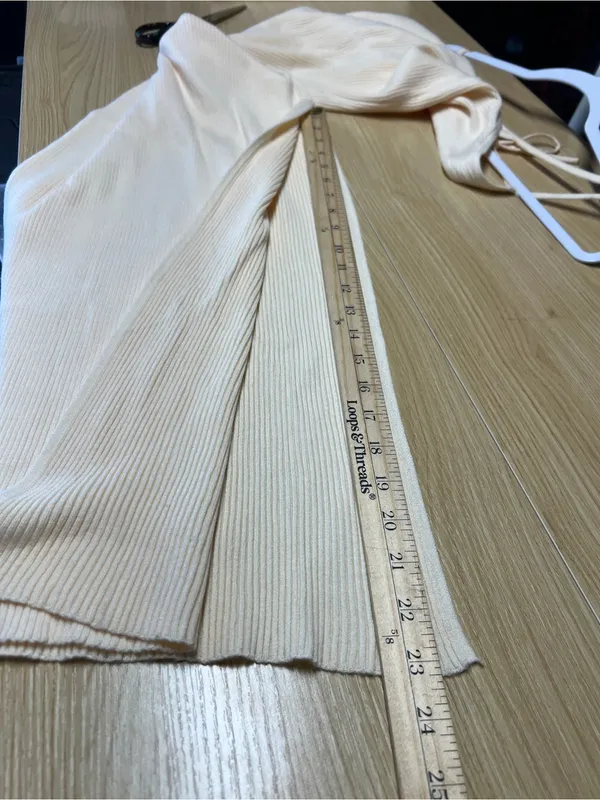 Beginning Boutique Zaria Beige Ribbed Knit Midi Dress Size 12/L NWT - Image 14