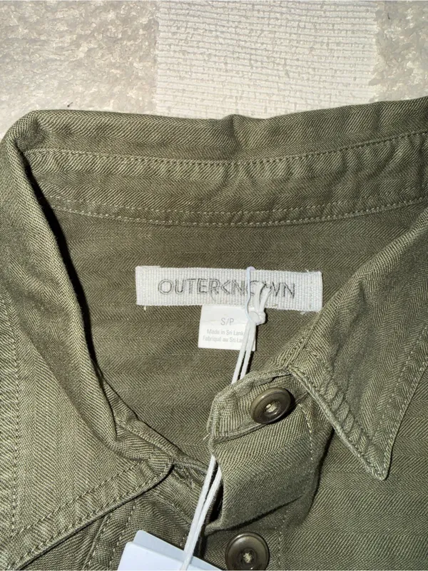 NWT‎ Olive Green Button-Front Shirt Dress size Small - Image 4