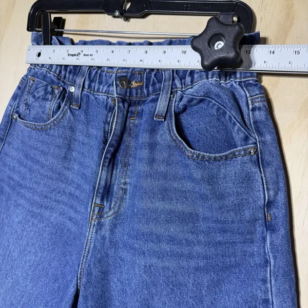 Vigoss Jani Baggy Jeans Womens 28 High‎ Rise Paperbag Denim Mom Jeans - Image 3
