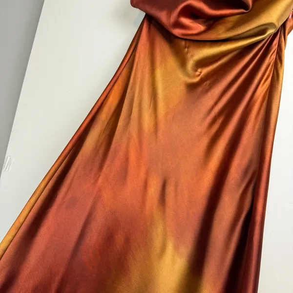 NWT ZARA Drape Satin Midi Dress Sz XS - Image 9