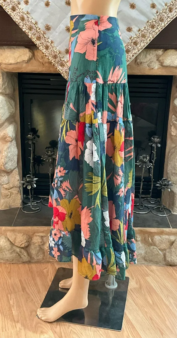 NWT $250.00 mare mare Alyssa Floral Midi Skirt by Free People - Image 5