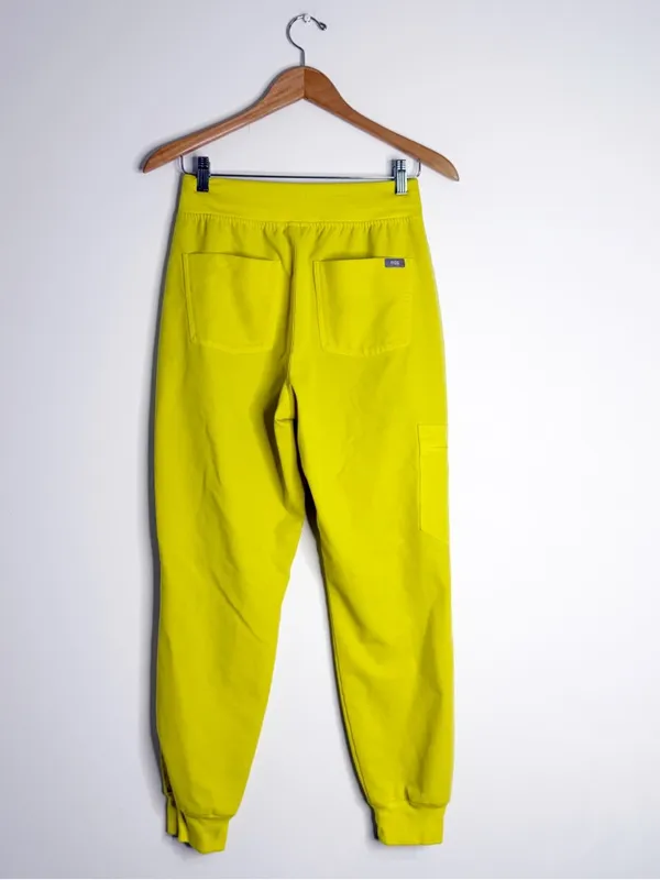 FIGS High Waisted Zamora Jogger Scrub Pants XS Petite Yellow - Image 2