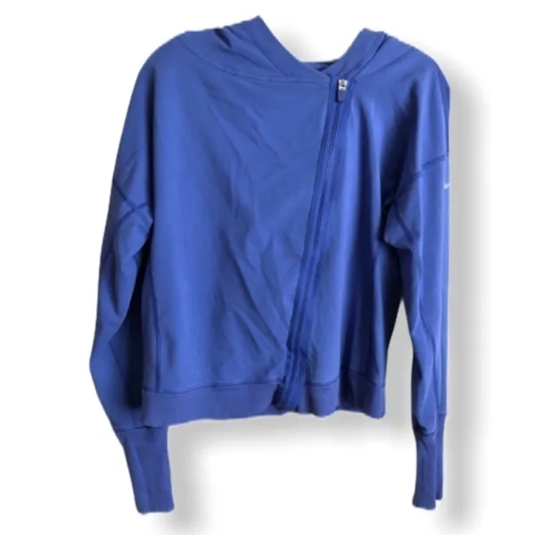 Nike Dri-Fit Purple Moto‎ Style Zipper Sweater - Image 2