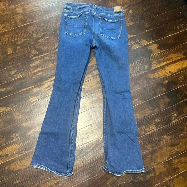 American Eagle distressed western size 12 kickboot jeans - Image 3