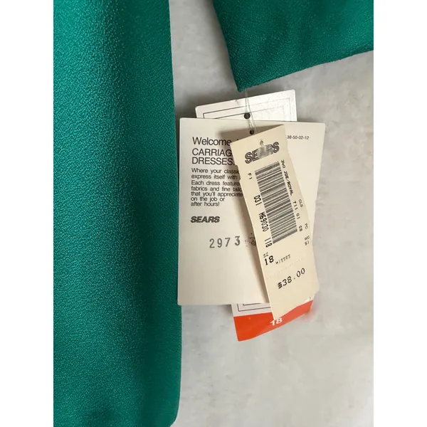 Vintage Marla R LTD Green Double Breasted Blazer NWT Size 18 Made in USA Sears‎ - Image 2