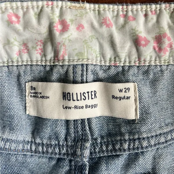 Hollister Low Rise Baggy Jeans W29 Size 8 | Y2K Wide Leg Baggy Denim - Image 7