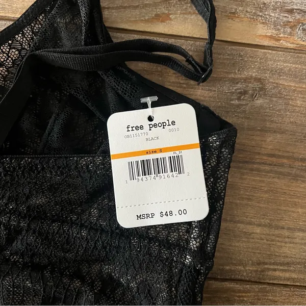 Free People Black Tameeka Lace Underwire Bra Size Size Small NWT - Image 8