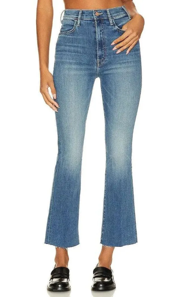 NWT Mother Hustler Ankle Fray in Healing Jar High Rise Boot Crop Stretch Jean 24 - Image 9
