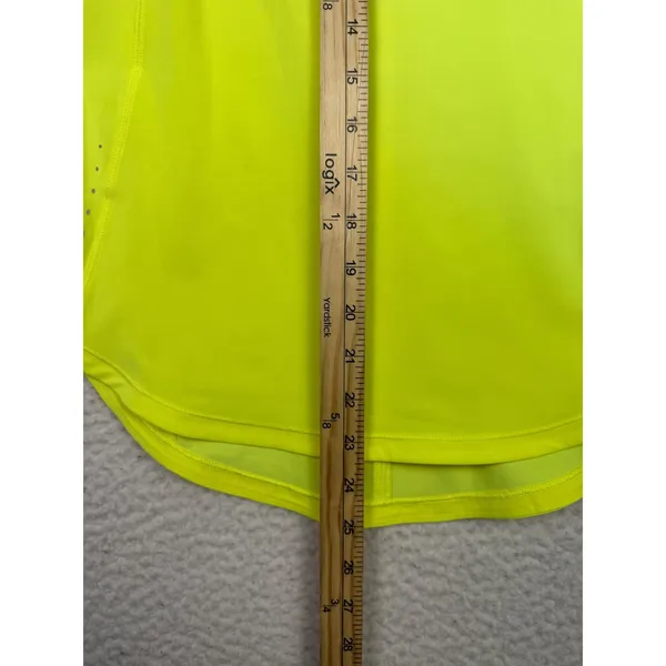 Lululemon Tank Womens 2 Yellow High‎ Neck Mesh Athletic Running Top LW1CYHS - Image 4