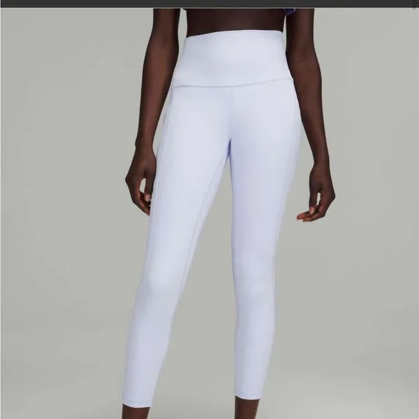 Lululemon Align Legging High Rise With Pockets 25" Double Lined Pastel Blue Nulu - Image 9
