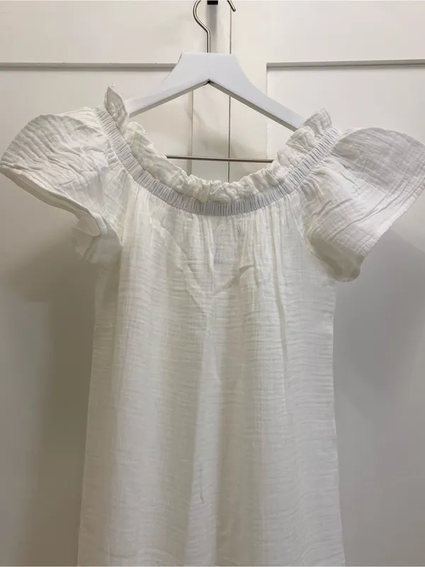 Zara White Off-Shoulder Maxi Dress - Image 4