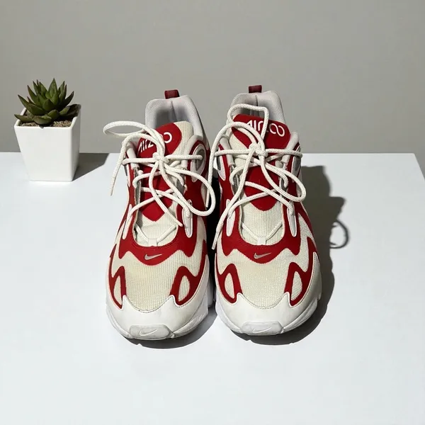 Nike‎ Air Max 200 AQ2568-100 White Red Men's Athletic Shoes Size 13 - Image 3