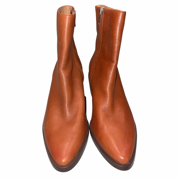 Madewell Brown Leather Darcy Almond Toe Ankle Boot 8 - Image 3