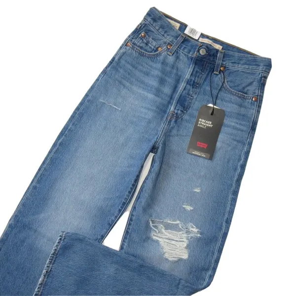 NWT Levi's Ribcage Straight Ankle in Noe High Super High Rise Crop Jeans 29 - Image 2