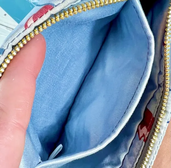 Miu Miu Baby Blue Silk Lined Clutch/Cosmetic Bag - Image 9