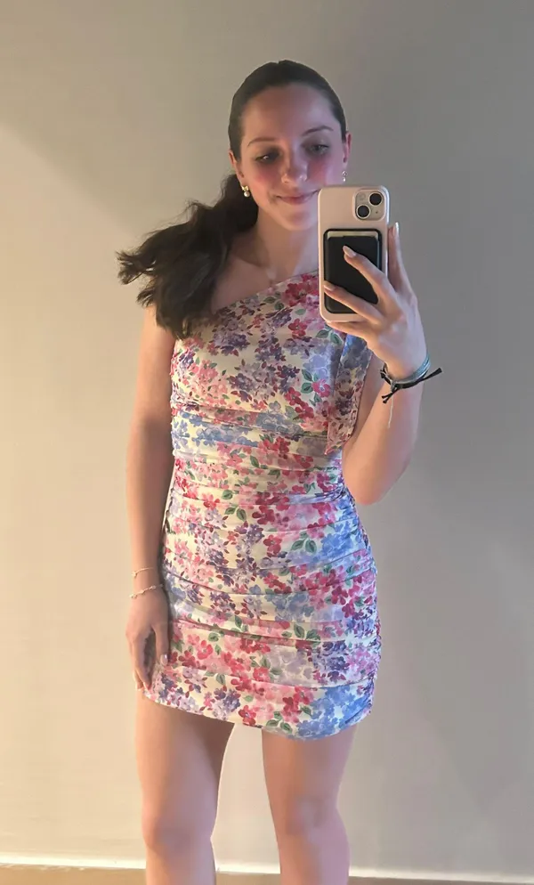 Beginning Boutique Alyse Pink Chiffon Mini Dress - Image 4