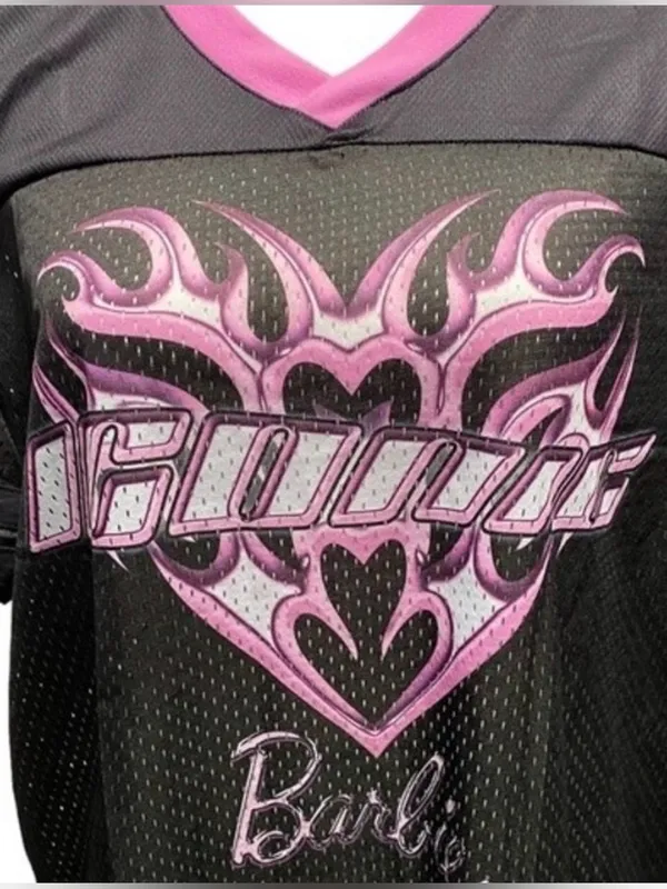 NWT Iconic Barbie Jersey Size Large Black - Image 2