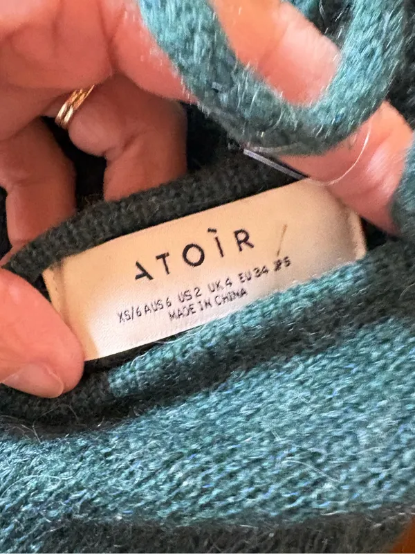 Atoir Miaa Long Sleeve Open-Back Sweater Dress in Green - Image 5