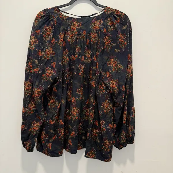 Natural Life Rowan Floral Top Bohemian Cottagecore Festival Boho Tie Neck XXL - Image 5