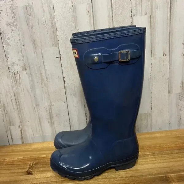 Hunter‎ Women's Original Tall Rain Boots Navy Blue Size 5 - Image 3