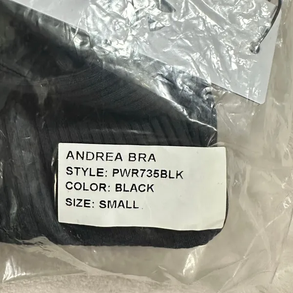 GIGI C Revolve Andrea Sports Bra Women's Small Black Ribbed Cutout V-Back New - Image 10