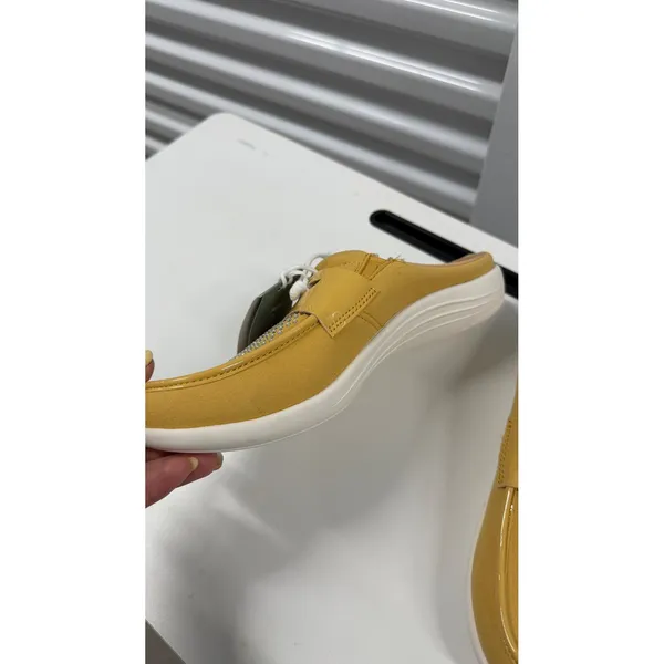 Revitalign Siesta Slide Gem Cornsilk Yellow Rhinestone Mules Size 10B - Image 6