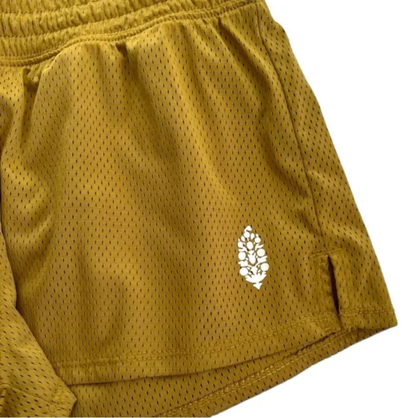 Free People Movement Hoops Mesh Shorts -Women's Gold and Yellow Shorts NWOT - Image 3