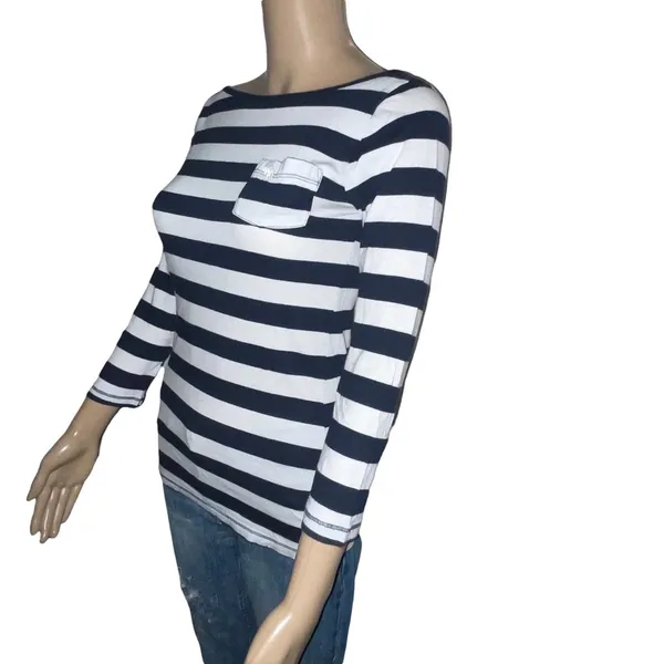 Abercrombie striped scoop back tee - Image 2