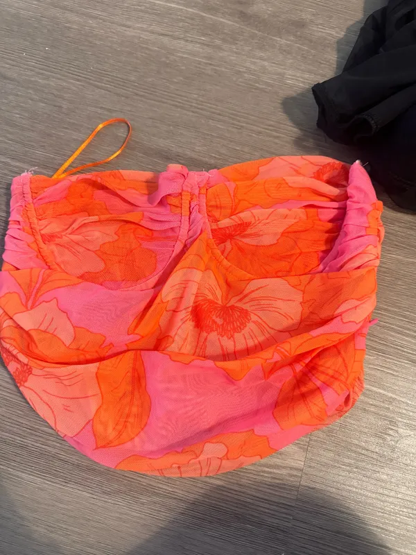 Zara floral tulle corset top - Image 3