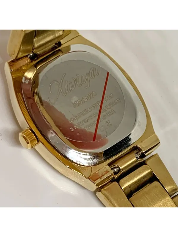 XIVIYA Women's gold tone women’s watch 22mm quartz analog up to 7.5” running - Image 4