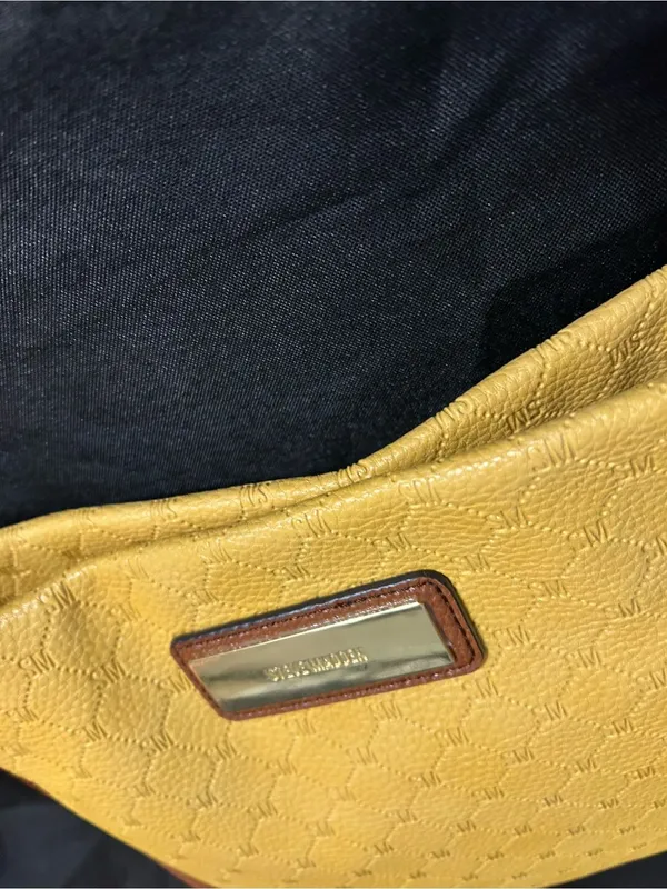 Steve Madden Crossbody Bag in Mustard Yellow & Brown - Image 8