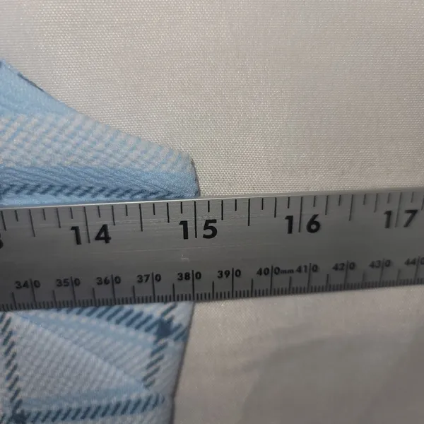 No Boundaries Light Blue Plaid Sleeveless Cami Midi Dress Side Slit M 7-9 Junior - Image 4