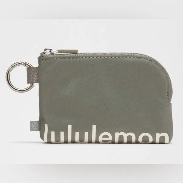 Lululemon NWT Clippable Card Pouch Grey Sage Light Ivory - Image 2