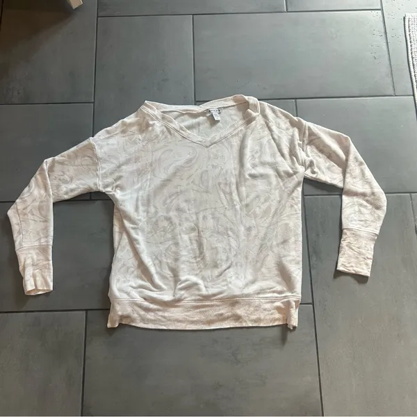 Athleta Comfort Luxe Dye-Pattern V-Neck Sweater - Image 2